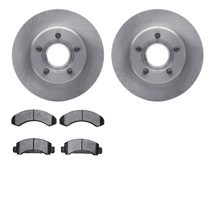 6402-54056 Brake Rotors with Ultimate-Duty Brake Pads, 1993-1994 Ford/Lincoln/Mercury/Mazda, Position: Front