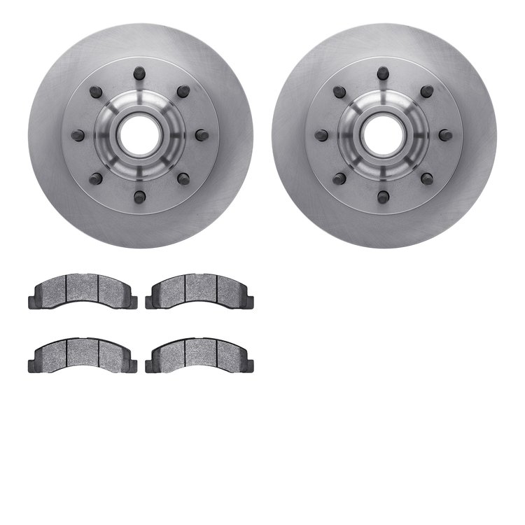 6402-54224 Brake Rotors with Ultimate-Duty Brake Pads, 2003-2005 Ford/Lincoln/Mercury/Mazda, Position: Front