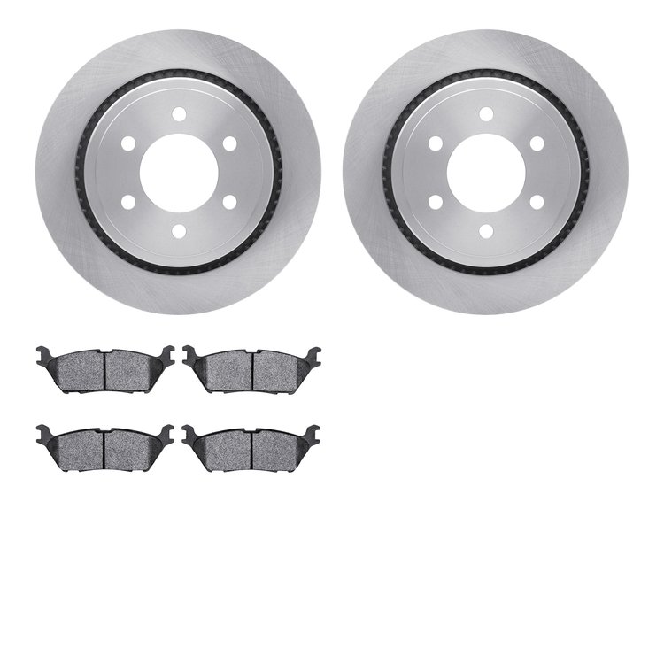 6402-54302 Brake Rotors with Ultimate-Duty Brake Pads, 2015-2017 Ford/Lincoln/Mercury/Mazda, Position: Rear