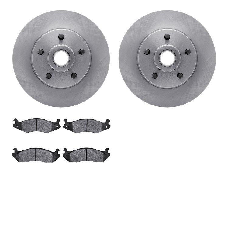 6402-66008 Brake Rotors with Ultimate-Duty Brake Pads, 1982-1983 GM, Position: Front