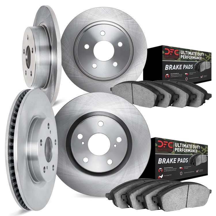 6404-42020 Brake Rotors with Ultimate-Duty Brake Pads, Fits Select Mopar, Position: Front and Rear