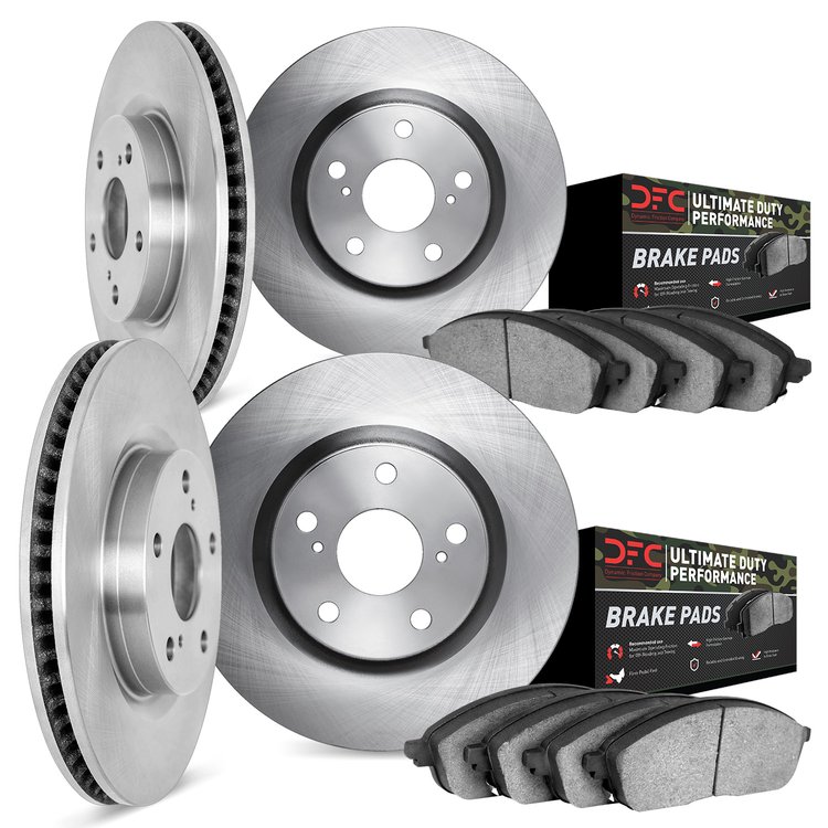 6404-47003 Brake Rotors with Ultimate-Duty Brake Pads, 1989-1992 GM, Position: Front and Rear