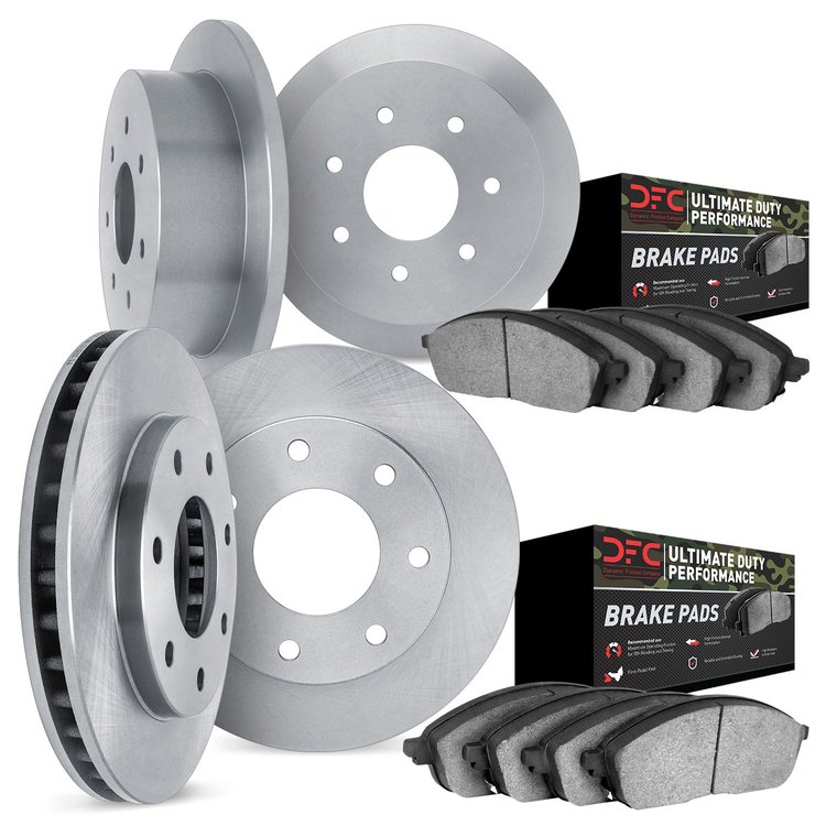 6404-54024 Brake Rotors with Ultimate-Duty Brake Pads, 1997-2002 Ford/Lincoln/Mercury/Mazda, Position: Front and Rear
