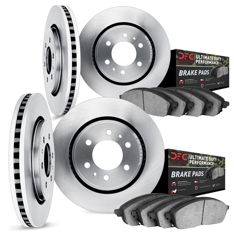 6404-54093 Brake Rotors with Ultimate-Duty Brake Pads, 2004-2008 Ford/Lincoln/Mercury/Mazda, Position: Front and Rear
