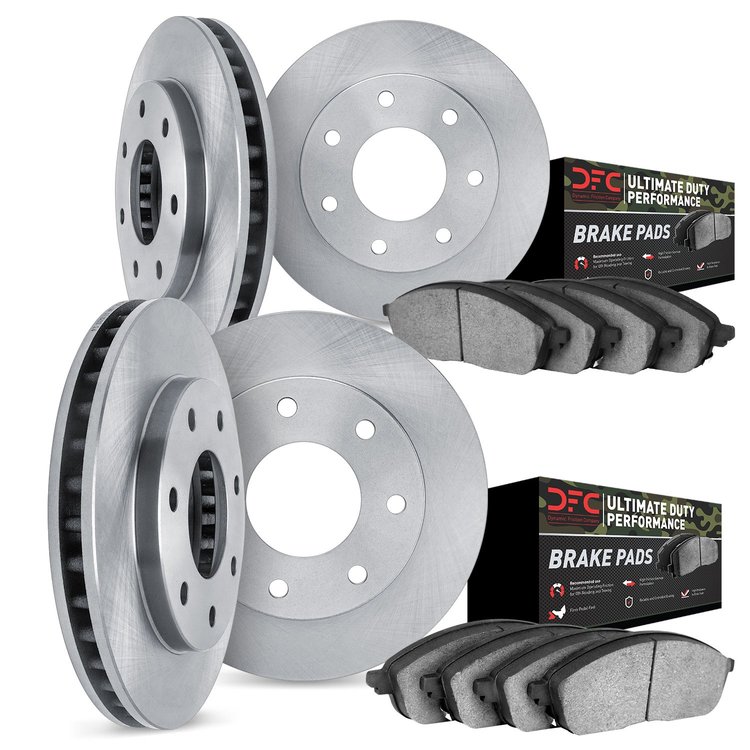 6404-54096 Brake Rotors with Ultimate-Duty Brake Pads, 2004-2008 Ford/Lincoln/Mercury/Mazda, Position: Front and Rear