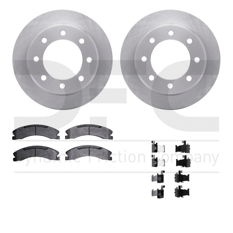 6412-48121 Brake Rotors with Ultimate-Duty Brake Pads Kit & Hardware, 2009-2020 GM, Position: Rear