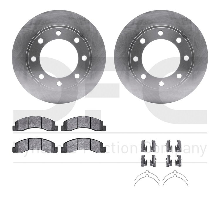 6412-54125 Brake Rotors with Ultimate-Duty Brake Pads Kit & Hardware, 1999-1999 Ford/Lincoln/Mercury/Mazda, Position: Front