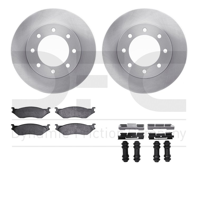 6412-54185 Brake Rotors with Ultimate-Duty Brake Pads Kit & Hardware, 1999-2005 Ford/Lincoln/Mercury/Mazda, Position: Front