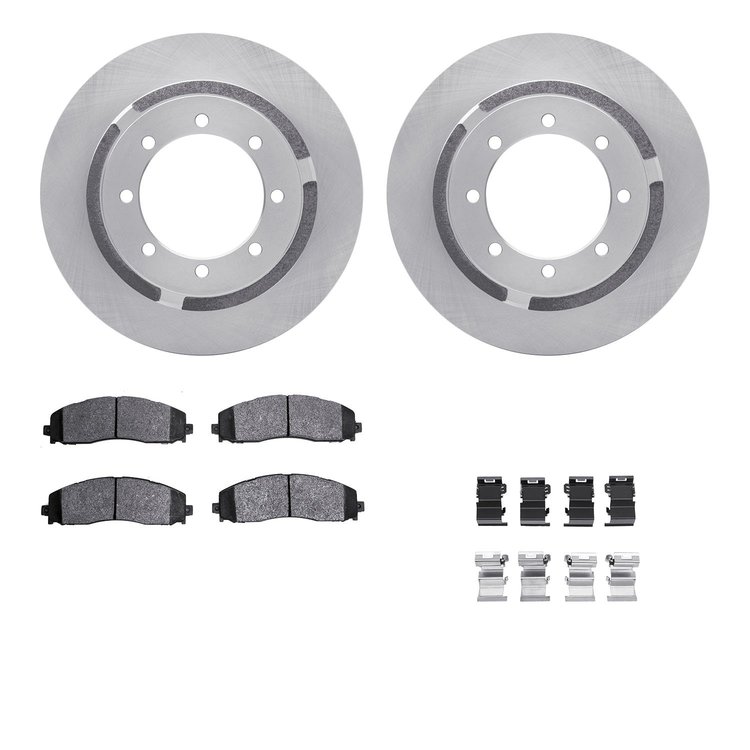 6412-54296 Brake Rotors with Ultimate-Duty Brake Pads Kit & Hardware, Fits Select Ford/Lincoln/Mercury/Mazda, Position: Rear