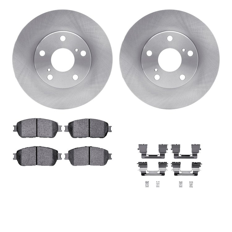 6412-76052 Brake Rotors with Ultimate-Duty Brake Pads Kit & Hardware, 2005-2015 Lexus/Toyota/Scion, Position: Front