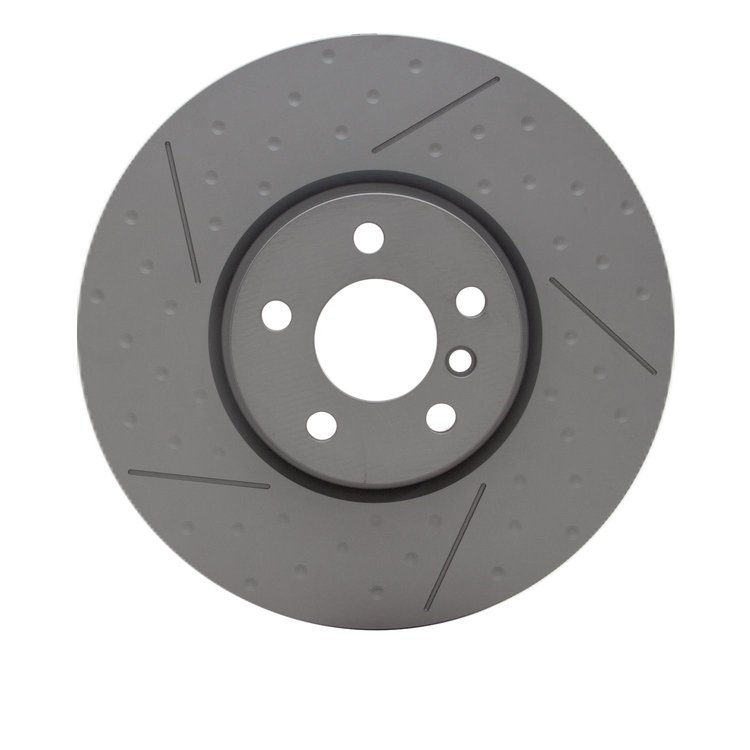 644-32019 GEOSPEC Dimpled & Slotted Rotor [Coated], 2015-2019 Mini, Position: Front