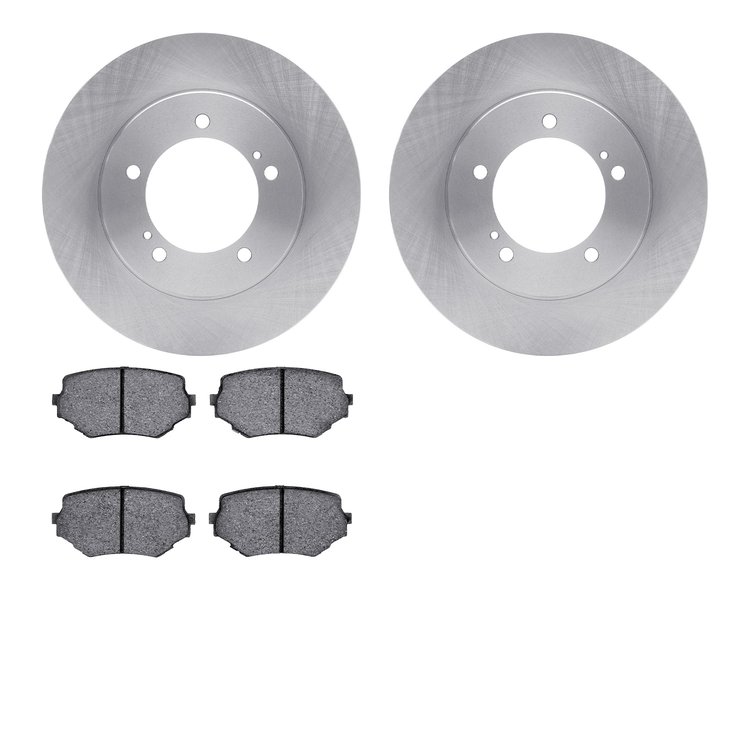 6502-01067 Brake Rotors w/5000 Advanced Brake Pads Kit, 1999-2008 Multiple Makes/Models, Position: Front