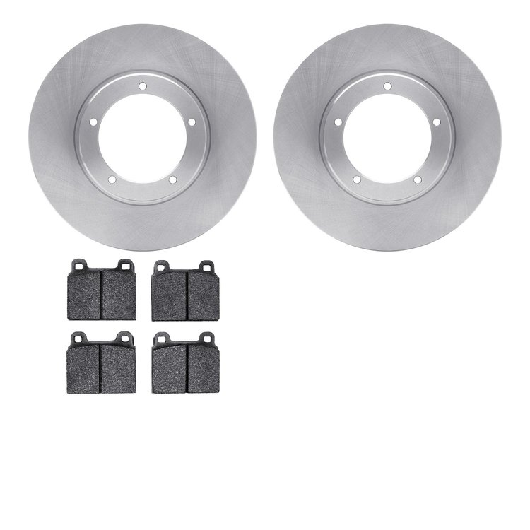 6502-02040 Brake Rotors w/5000 Advanced Brake Pads Kit, 1975-1983 Porsche, Position: Front