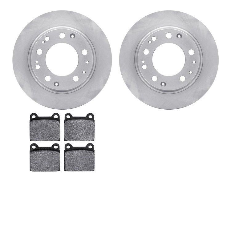 6502-02051 Brake Rotors w/5000 Advanced Brake Pads Kit, 1969-1983 Porsche, Position: Rear