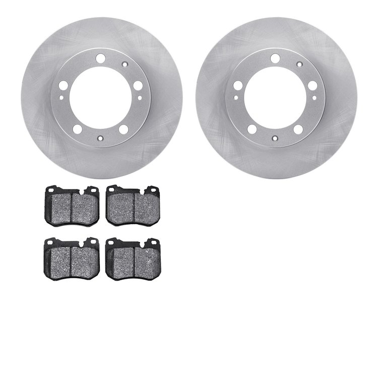 6502-02066 Brake Rotors w/5000 Advanced Brake Pads Kit, 1987-1989 Porsche, Position: Front