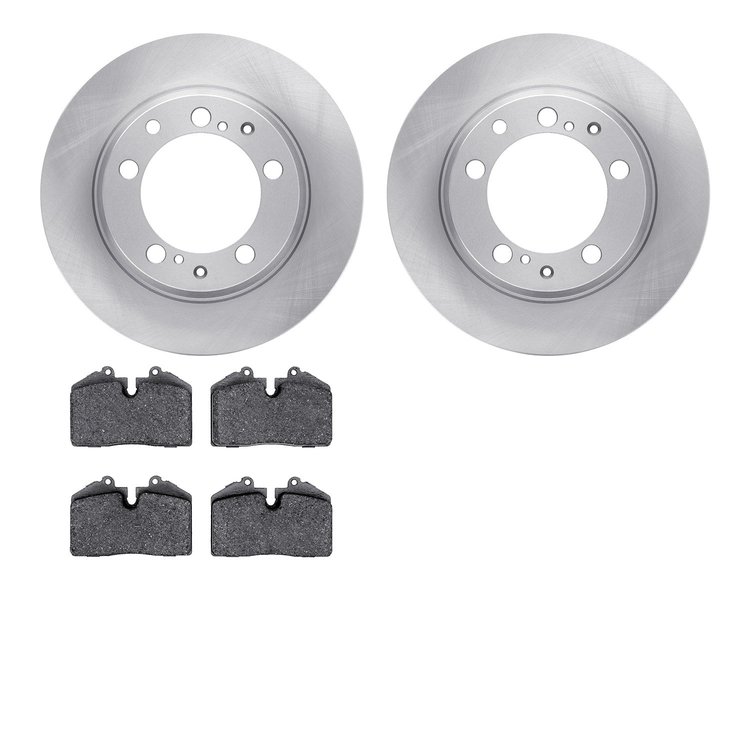 6502-02098 Brake Rotors w/5000 Advanced Brake Pads Kit, 1987-1997 Porsche, Position: Rear