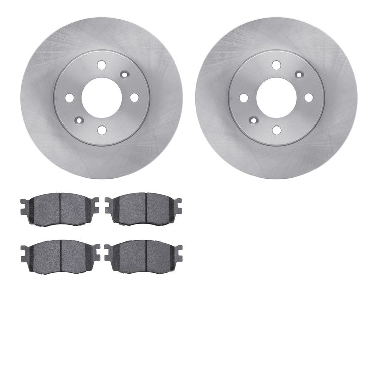 6502-03099 Brake Rotors w/5000 Advanced Brake Pads Kit, 2006-2012 Multiple Makes/Models, Position: Front