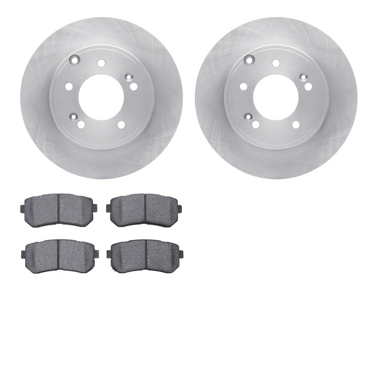 6502-03251 Brake Rotors w/5000 Advanced Brake Pads Kit, 2014-2020 Kia/Hyundai/Genesis, Position: Rear