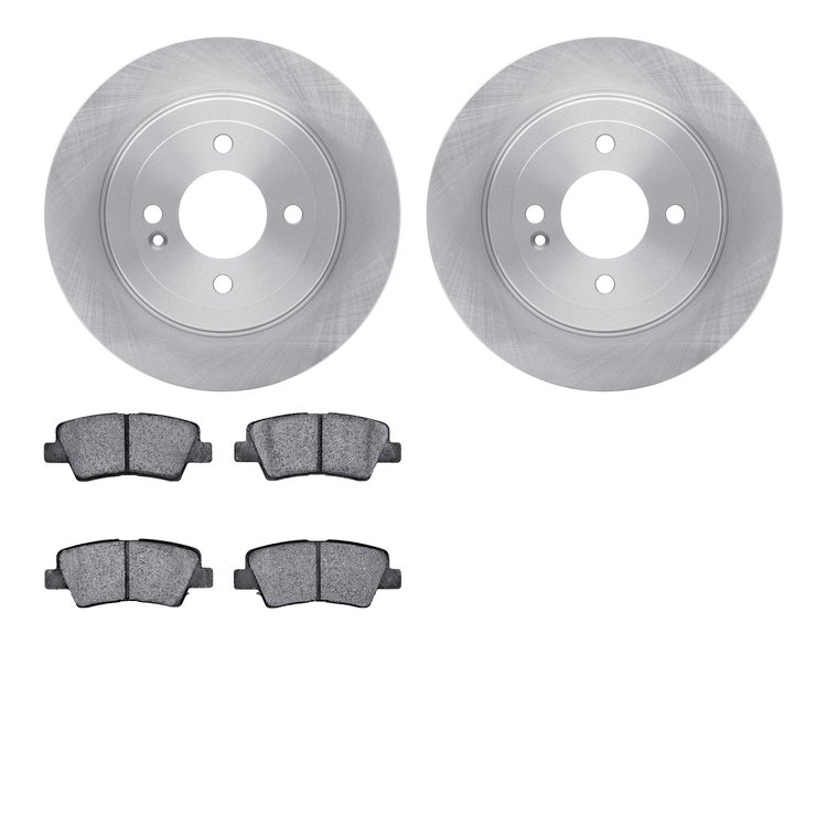 6502-03348 Brake Rotors w/5000 Advanced Brake Pads Kit, Fits Select Multiple Makes/Models, Position: Rear