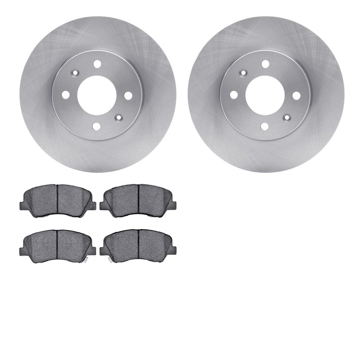 6502-03351 Brake Rotors w/5000 Advanced Brake Pads Kit, 2012-2017 Multiple Makes/Models, Position: Front