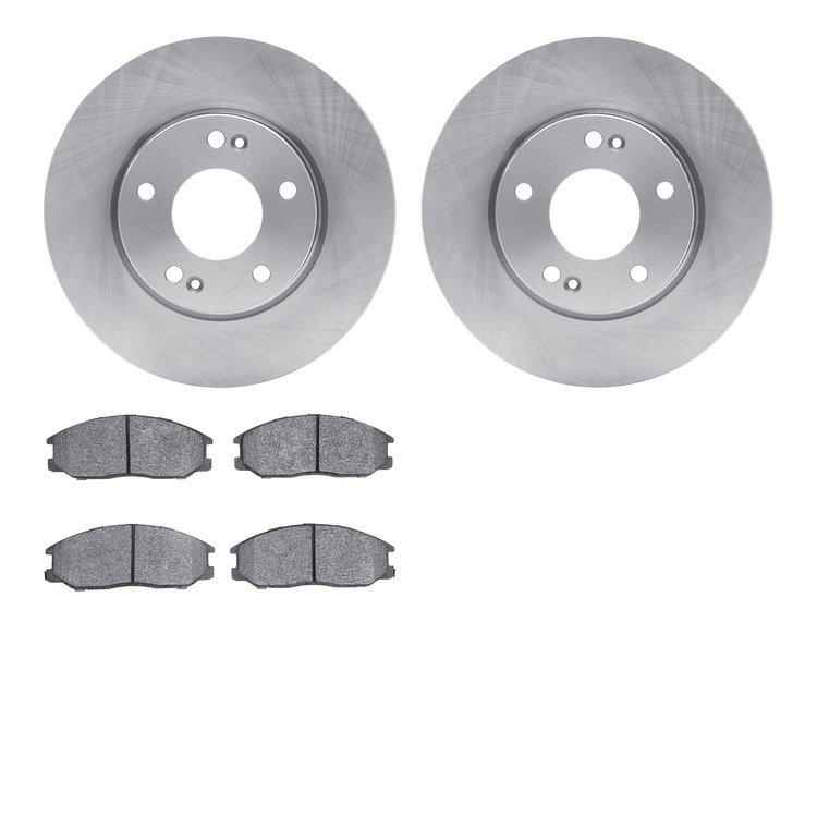 6502-03354 Brake Rotors w/5000 Advanced Brake Pads Kit, 2001-2005 Kia/Hyundai/Genesis, Position: Front