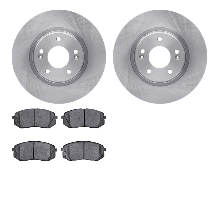 6502-03411 Brake Rotors w/5000 Advanced Brake Pads Kit, 2015-2015 Kia/Hyundai/Genesis, Position: Front