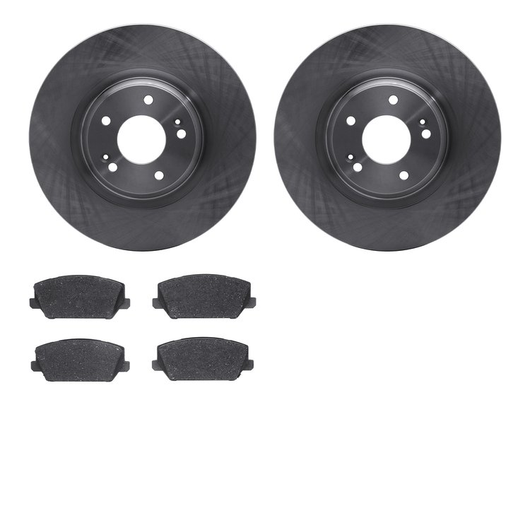 6502-03453 Brake Rotors w/5000 Advanced Brake Pads Kit, Fits Select Kia/Hyundai/Genesis, Position: Front