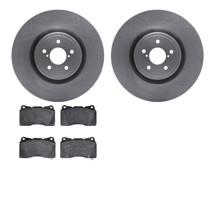 6502-13108 Brake Rotors w/5000 Advanced Brake Pads Kit, 2003-2020 Multiple Makes/Models, Position: Front