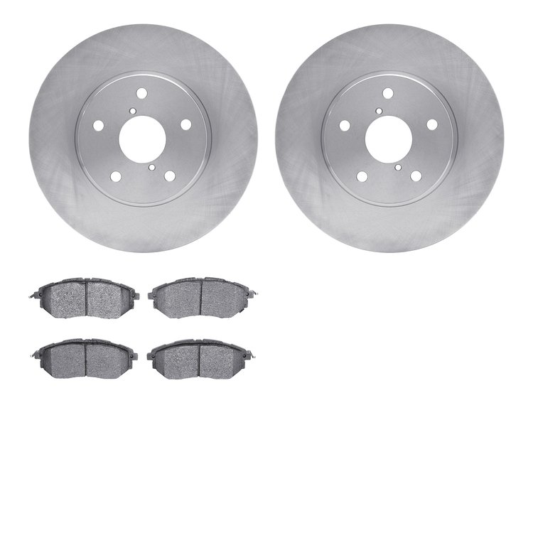 6502-13172 Brake Rotors w/5000 Advanced Brake Pads Kit, 2015-2015 Subaru, Position: Front