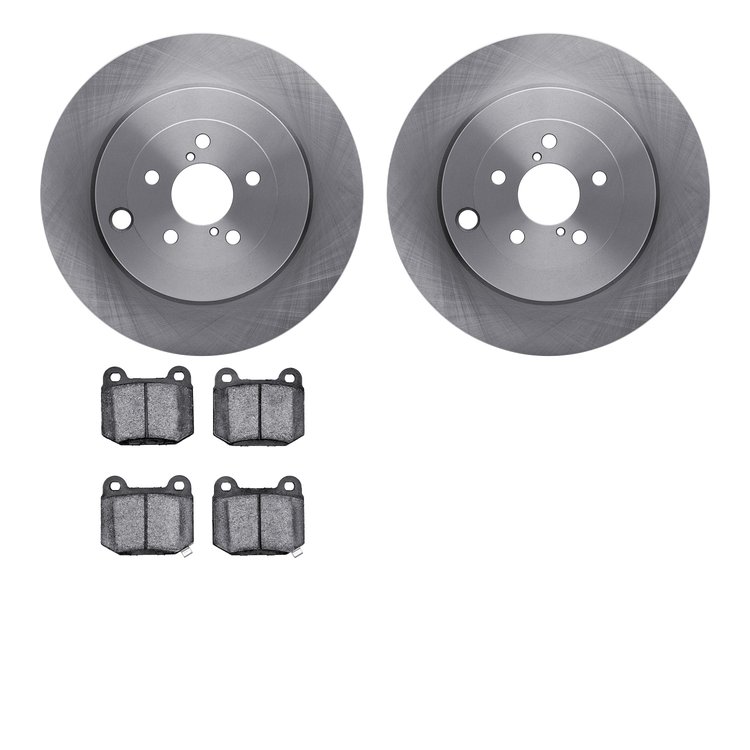 6502-13219 Brake Rotors w/5000 Advanced Brake Pads Kit, 2017-2020 Multiple Makes/Models, Position: Rear