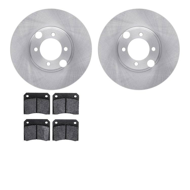 6502-20058 Brake Rotors w/5000 Advanced Brake Pads Kit, 1983-1993 Jaguar, Position: Rear
