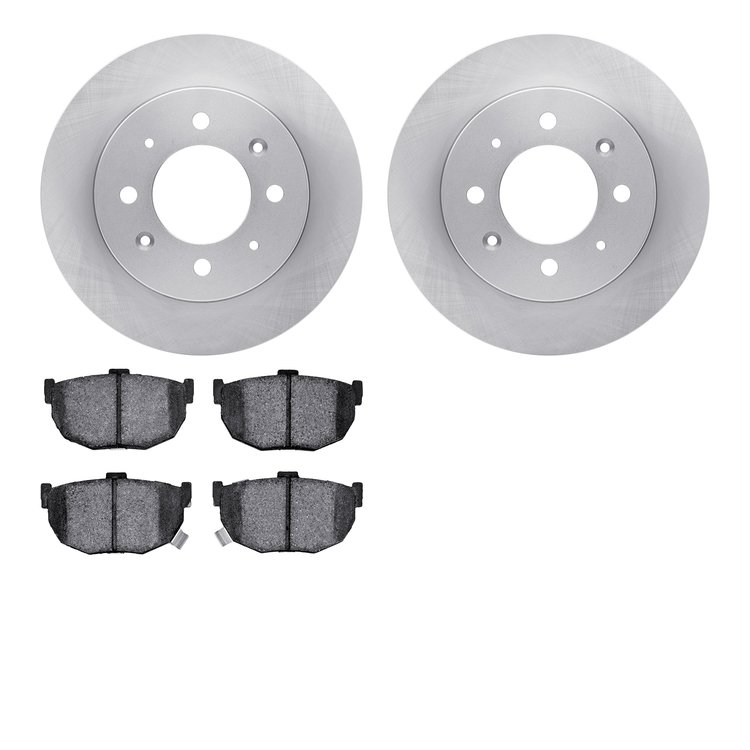 6502-21065 Brake Rotors w/5000 Advanced Brake Pads Kit, 2004-2009 Kia/Hyundai/Genesis, Position: Rear