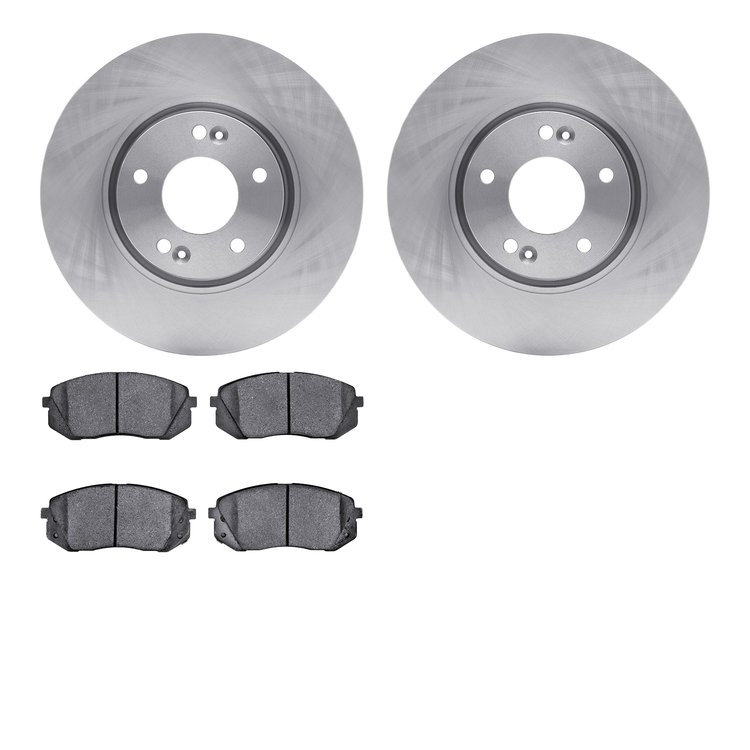 6502-21113 Brake Rotors w/5000 Advanced Brake Pads Kit, 2015-2017 Kia/Hyundai/Genesis, Position: Front