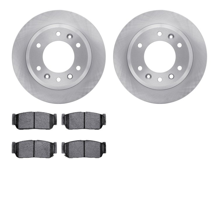 6502-21140 Brake Rotors w/5000 Advanced Brake Pads Kit, 2006-2006 Kia/Hyundai/Genesis, Position: Rear