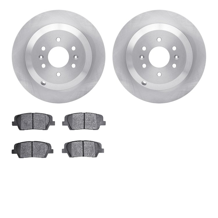 6502-21152 Brake Rotors w/5000 Advanced Brake Pads Kit, 2009-2010 Kia/Hyundai/Genesis, Position: Rear
