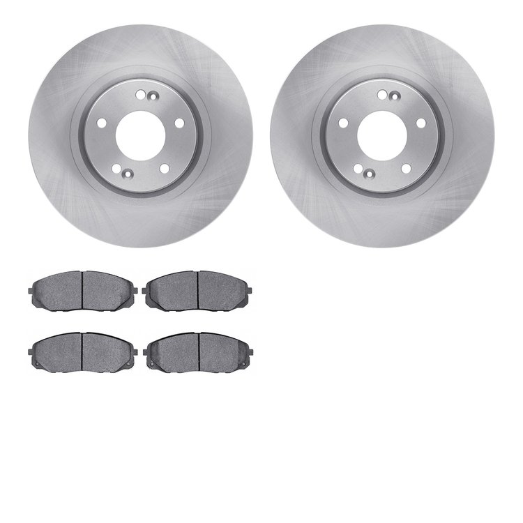 6502-21164 Brake Rotors w/5000 Advanced Brake Pads Kit, 2015-2021 Kia/Hyundai/Genesis, Position: Front