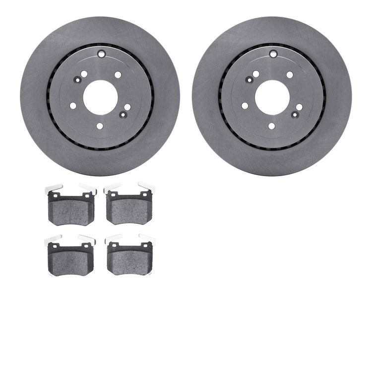6502-21193 Brake Rotors w/5000 Advanced Brake Pads Kit, Fits Select Kia/Hyundai/Genesis, Position: Rear