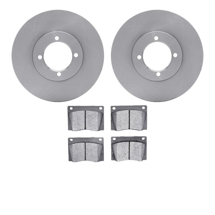 6502-22013 Brake Rotors w/5000 Advanced Brake Pads Kit, 1976-1979 Lotus, Position: Front