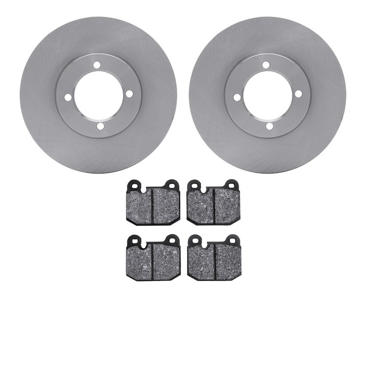 6502-22015 Brake Rotors w/5000 Advanced Brake Pads Kit, 1974-1979 Multiple Makes/Models, Position: Front