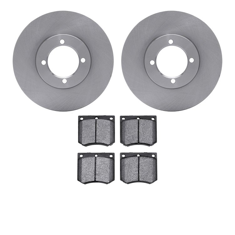 6502-22016 Brake Rotors w/5000 Advanced Brake Pads Kit, 1976-1979 Lotus, Position: Front