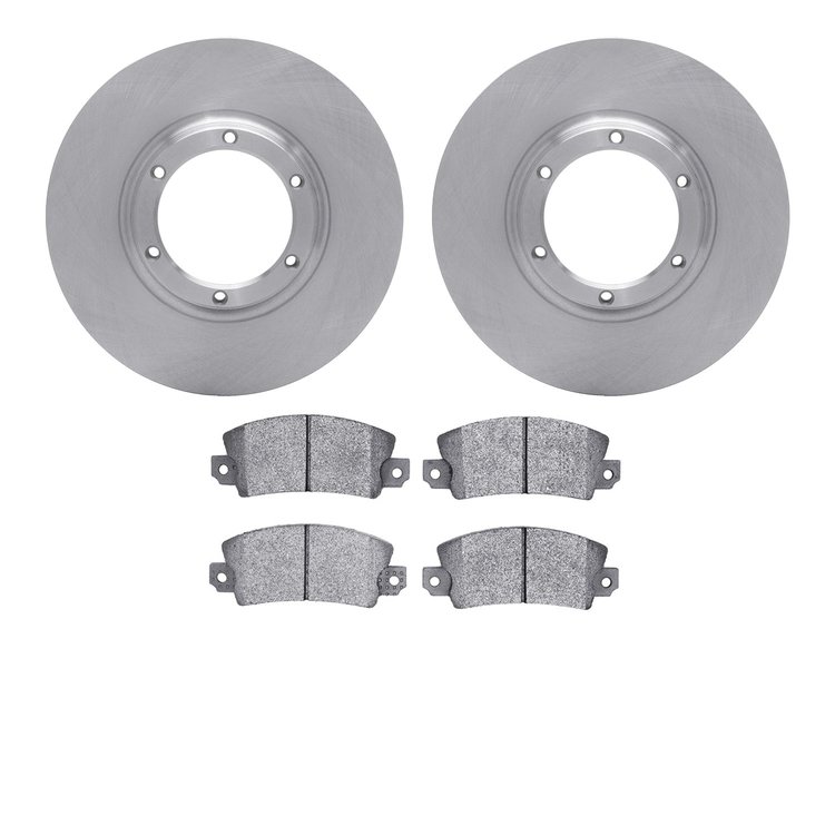 6502-23025 Brake Rotors w/5000 Advanced Brake Pads Kit, 1971-1983 Renault, Position: Front, Rear