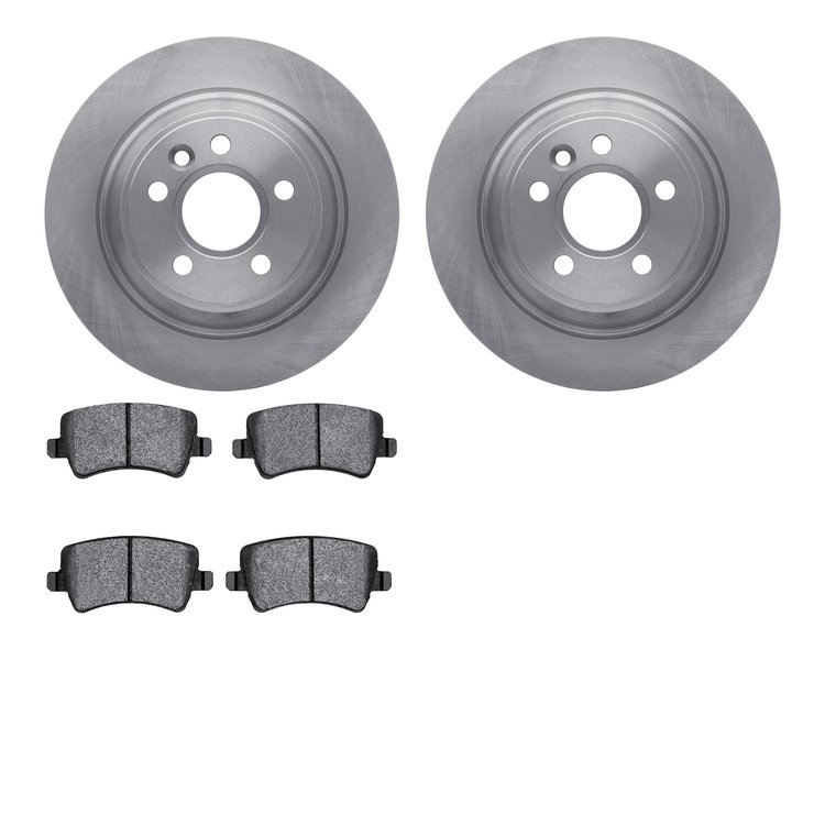 6502-27221 Brake Rotors w/5000 Advanced Brake Pads Kit, 2008-2008 Volvo, Position: Rear