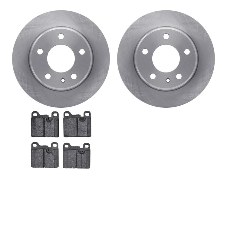 6502-31182 Brake Rotors w/5000 Advanced Brake Pads Kit, 1978-1981 BMW, Position: Rear