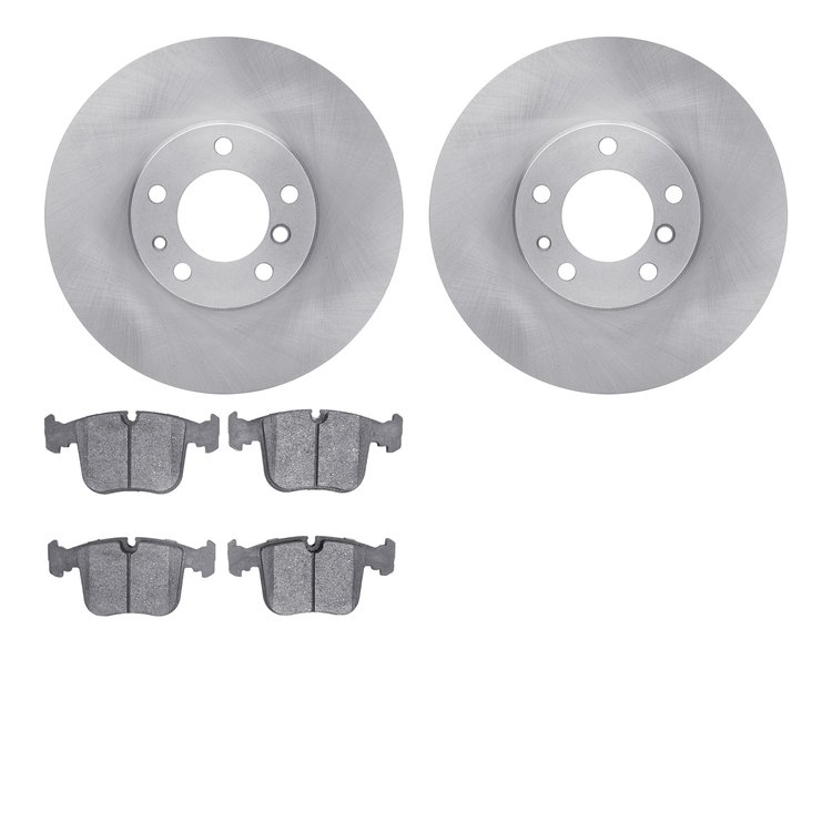6502-31251 Brake Rotors w/5000 Advanced Brake Pads Kit, 1991-1993 BMW, Position: Front