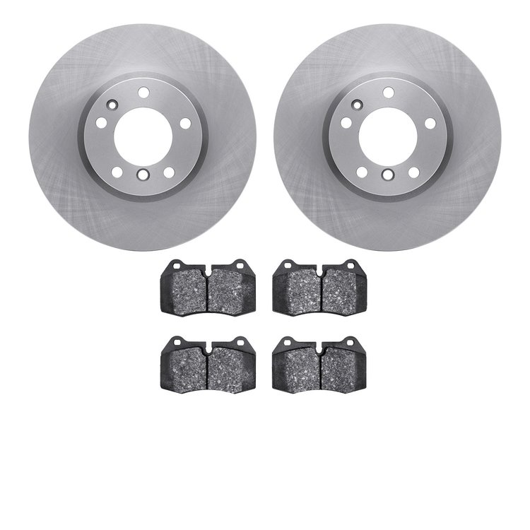 6502-31270 Brake Rotors w/5000 Advanced Brake Pads Kit, 1993-1997 BMW, Position: Front