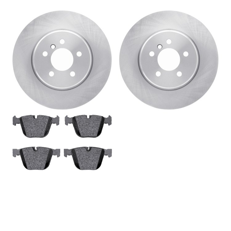 6502-31539 Brake Rotors w/5000 Advanced Brake Pads Kit, 2010-2017 BMW, Position: Rear