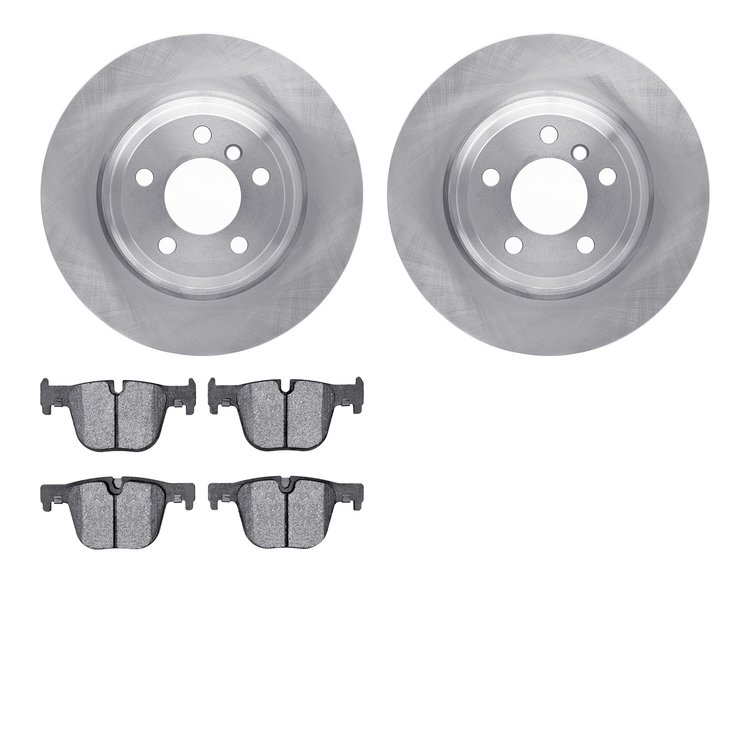 6502-31566 Brake Rotors w/5000 Advanced Brake Pads Kit, 2012-2020 BMW, Position: Rear