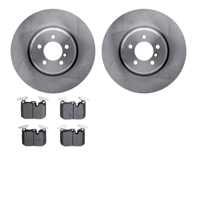 6502-31579 Brake Rotors w/5000 Advanced Brake Pads Kit, 2013-2020 BMW, Position: Front