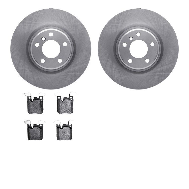 6502-31587 Brake Rotors w/5000 Advanced Brake Pads Kit, 2012-2020 BMW, Position: Rear