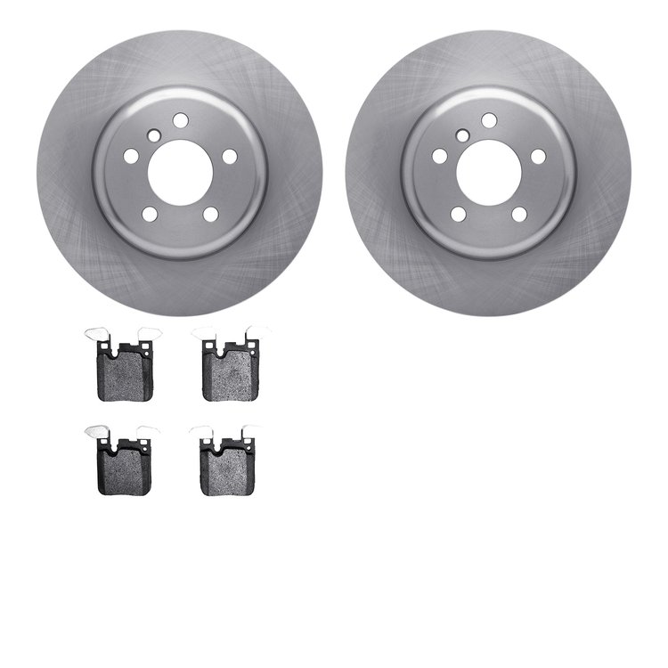 6502-31590 Brake Rotors w/5000 Advanced Brake Pads Kit, 2013-2021 BMW, Position: Rear